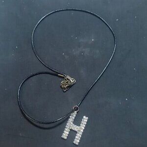 Upcycled "H" necklace
